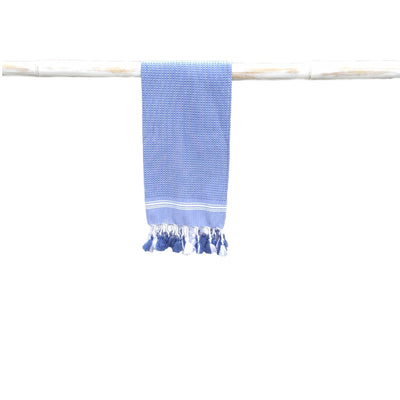 Pompom cotton tea towel in blue from my little wish