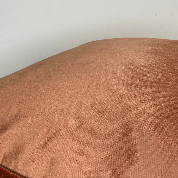 Velvet cushion cover - salmon pink - 50 x 50 cm
