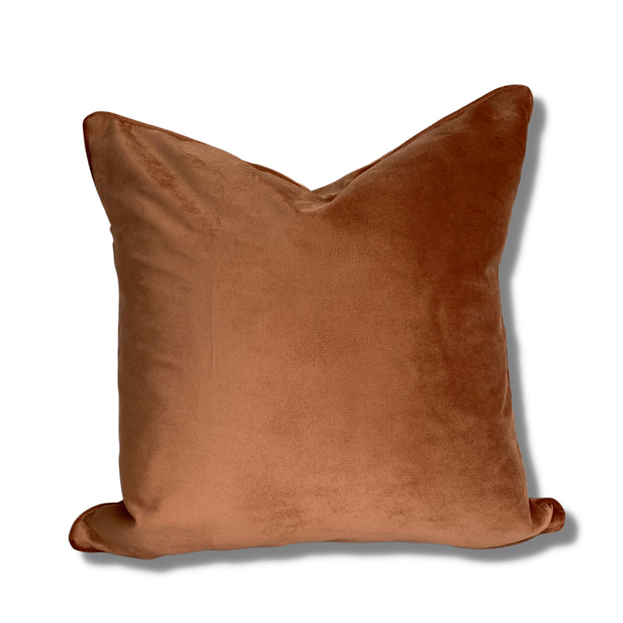 Velvet cushion cover - salmon pink - 50 x 50 cm