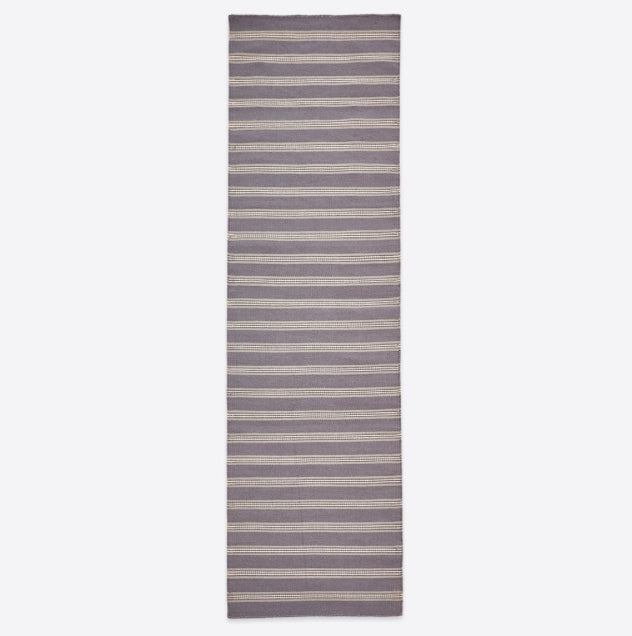 Henley Stripe Runner Rug - Clay- 240 x 70 cm