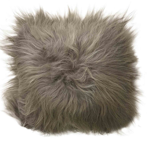 Sheepskin Cushion - Icelandic Long Wool - Taupe