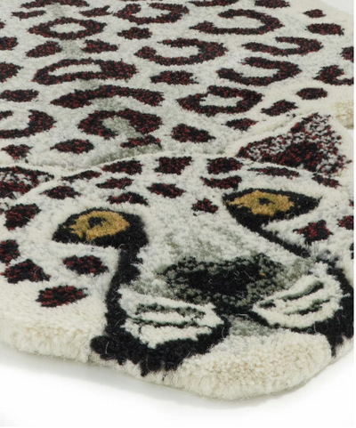 Snowy Leopard Rug - Large