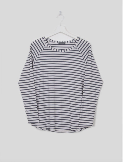 Tasha Striped T-Shirt - Charcoal
