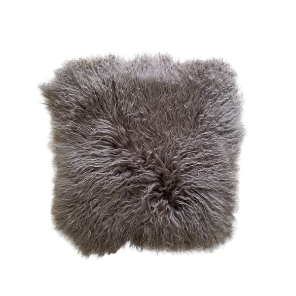 Sheepskin Seat Pad - Tibetan Curly Wool - Ash Brown