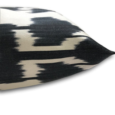 IKAT cushion cover - black - double sided small - 25 x 40 cm