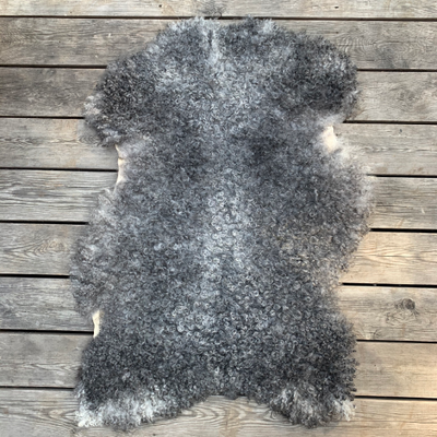 Swedish Gotland Curly Hair Sheepskin Rug - Natural Grey