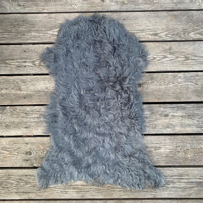 Small Sheepskin, Bench Cover, 75cm, Black & Grey