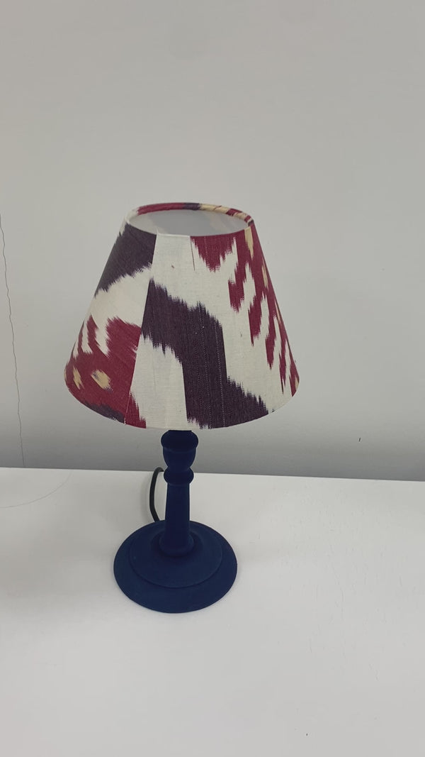 Handmade Ikat Empire Mini Lampshade - Red Kilim - Dia 20 cm
