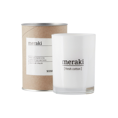 Meraki scented candle with fresh cotton scent - mkap020