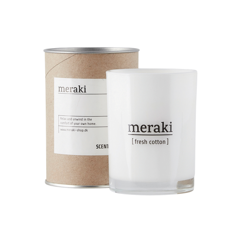 meraki scented candle - fresh cotton (12 hour burn time)