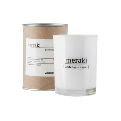 Meraki scented candle with white tea and ginger scent - mkap012