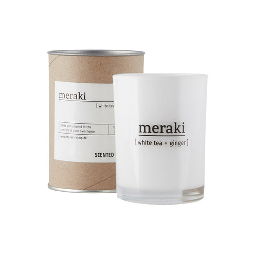 meraki scented candle - white tea & ginger (35 hour burn time)