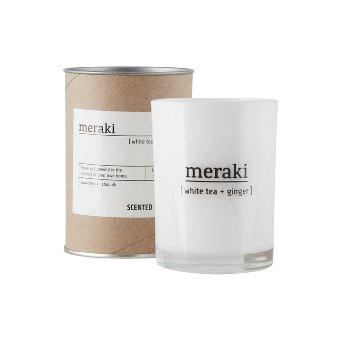 Meraki scented candle with white tea and ginger scent - mkap012