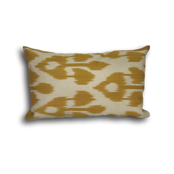 IKAT cushion cover -Mustard double sided small- 25 x 40 cm